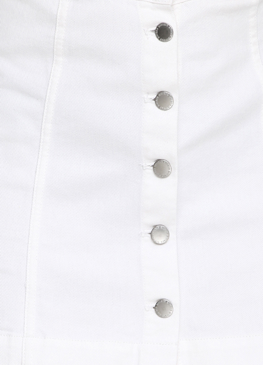Спідниця H&M а-силует однотонна біла джинсова бавовна
