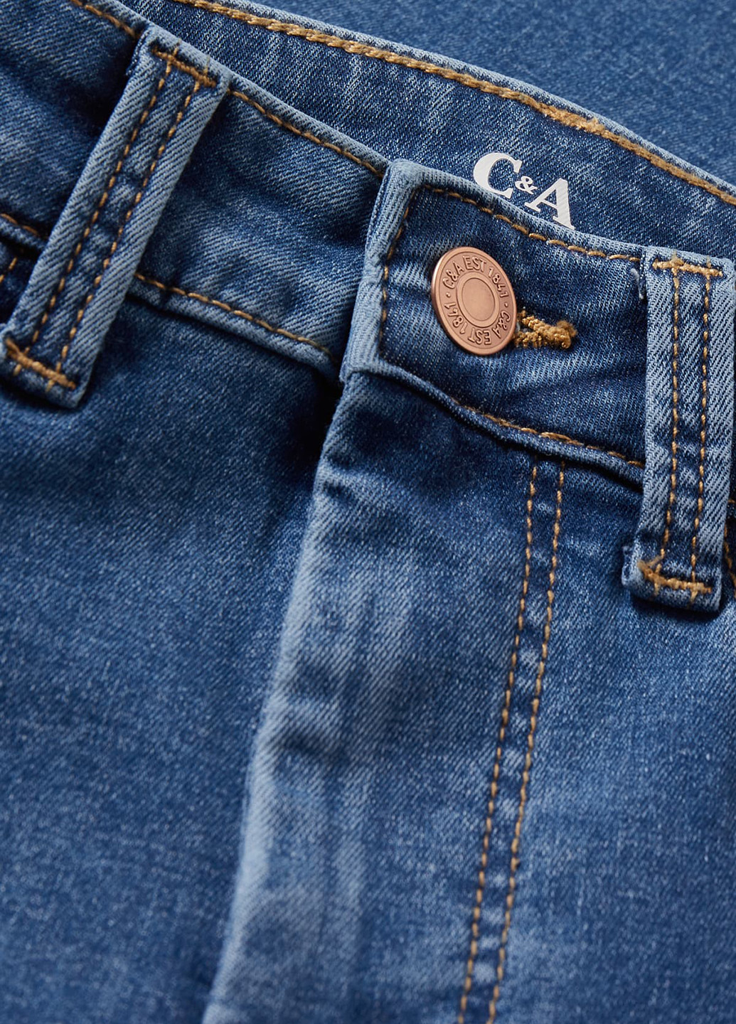 Синие демисезонные джеггинсы C&A