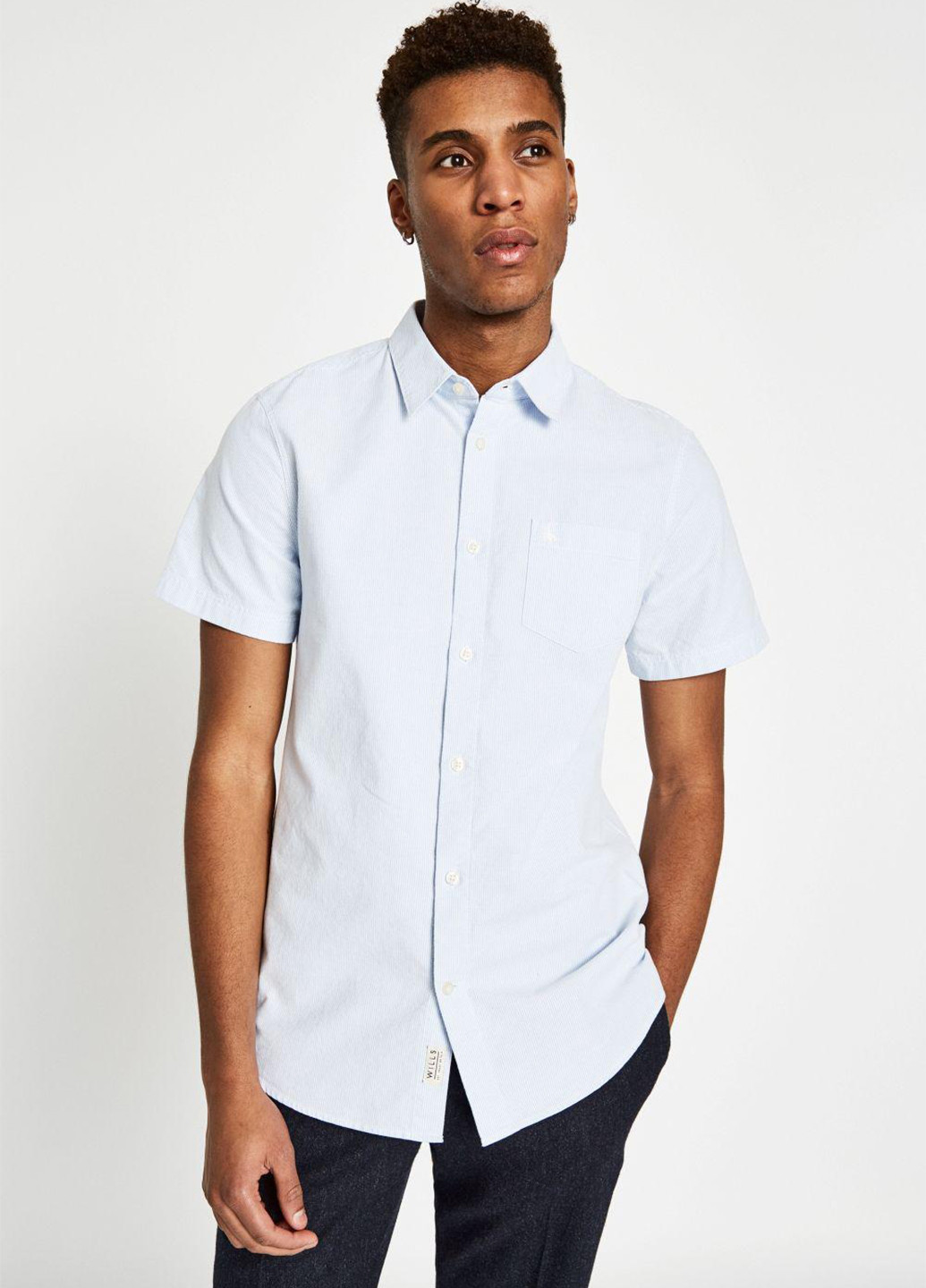 Светло-голубой кэжуал рубашка однотонная Jack Wills