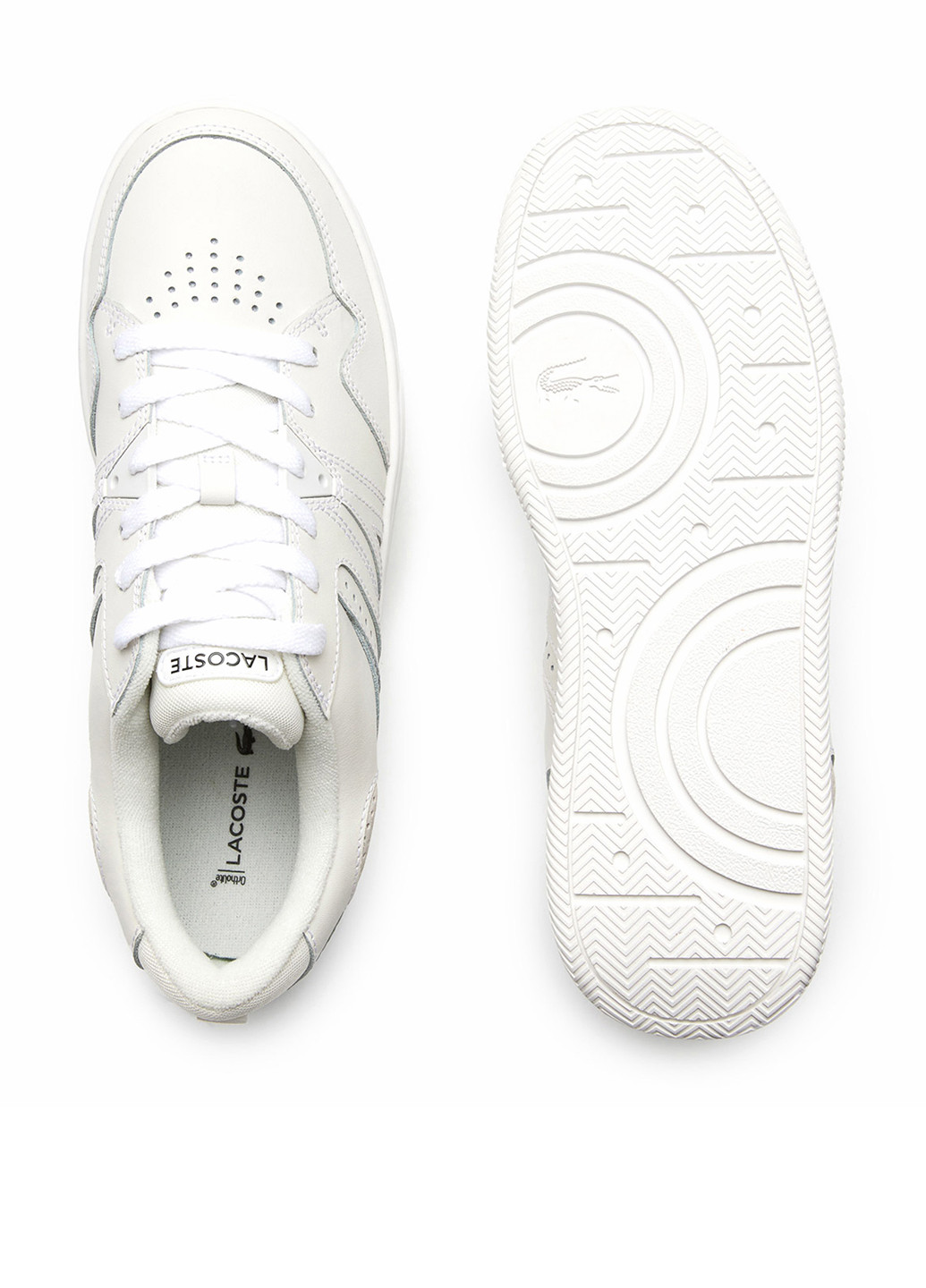 Белые демисезонные кроссовки Lacoste L005