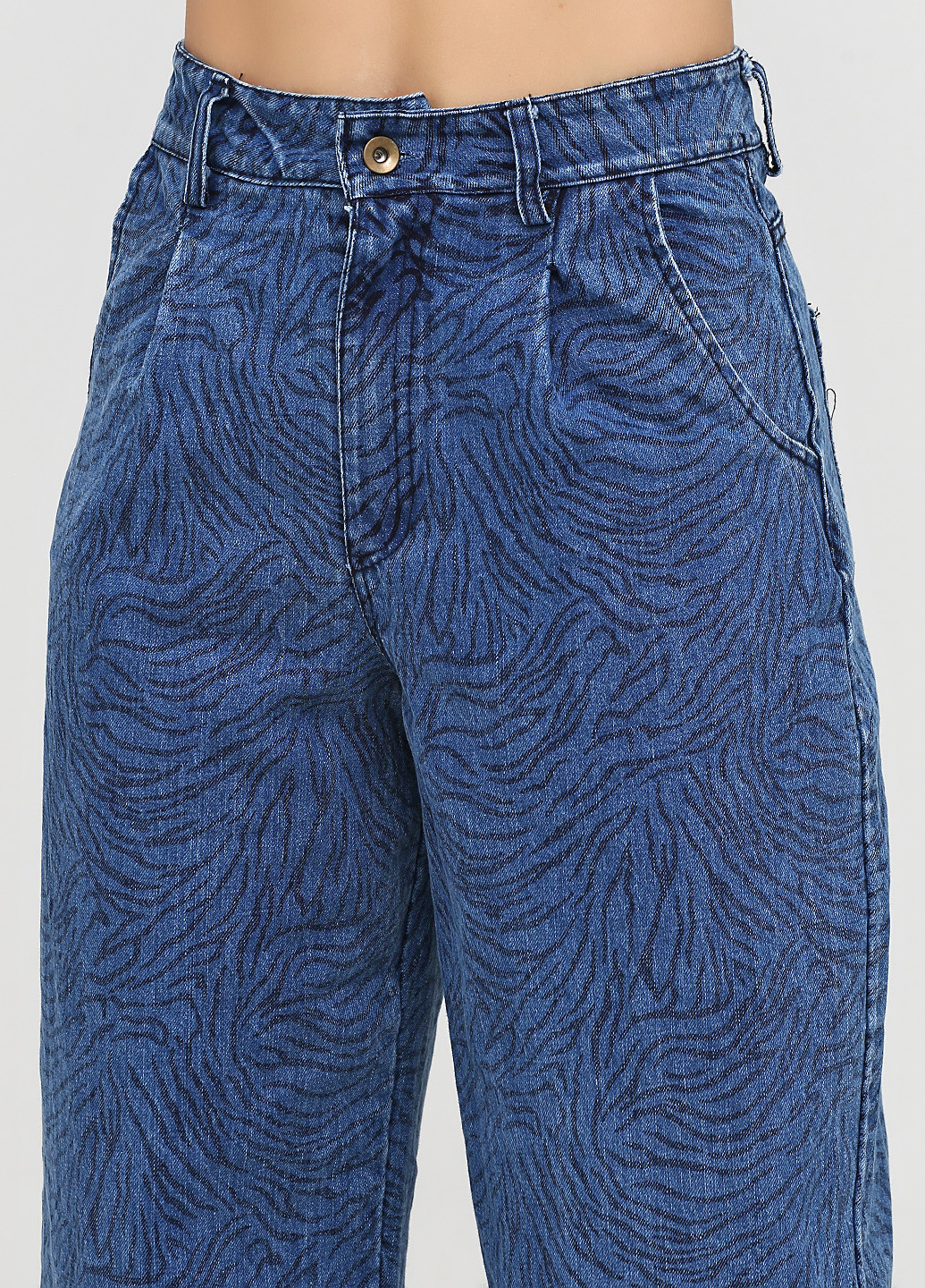 Темно-синие демисезонные укороченные, зауженные, свободные, мешковатые, мом фит джинсы Miho's