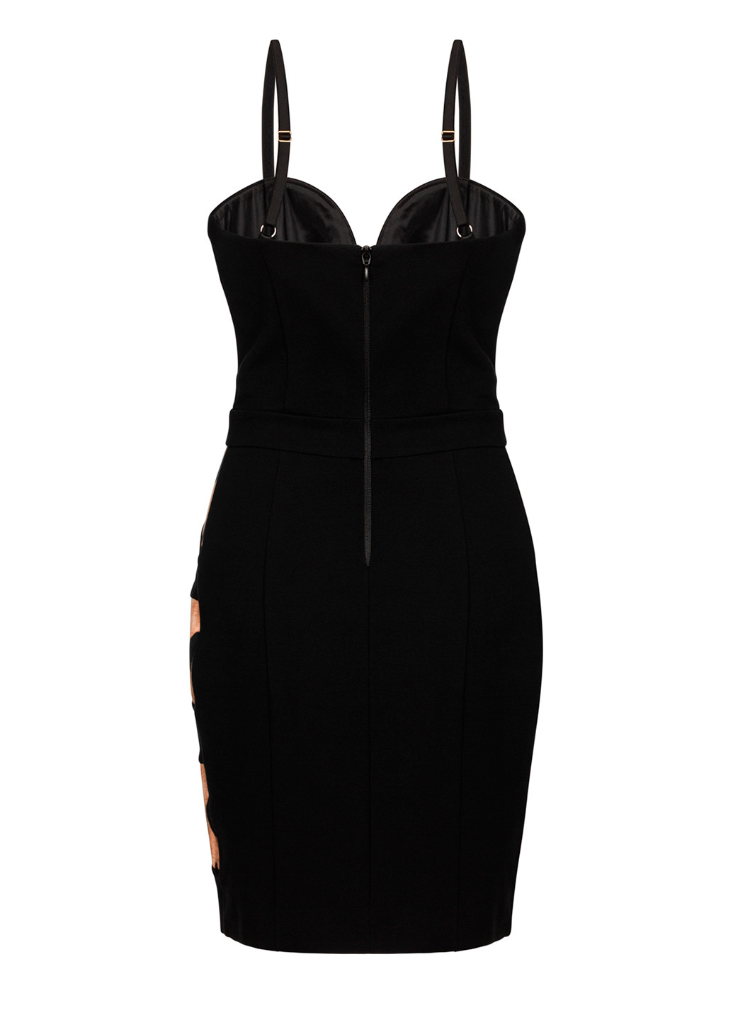 Чорна вечірня жіноча міні сукня by marchiano з відкритою спиною, з відкритими плечима, футляр Guess однотонна