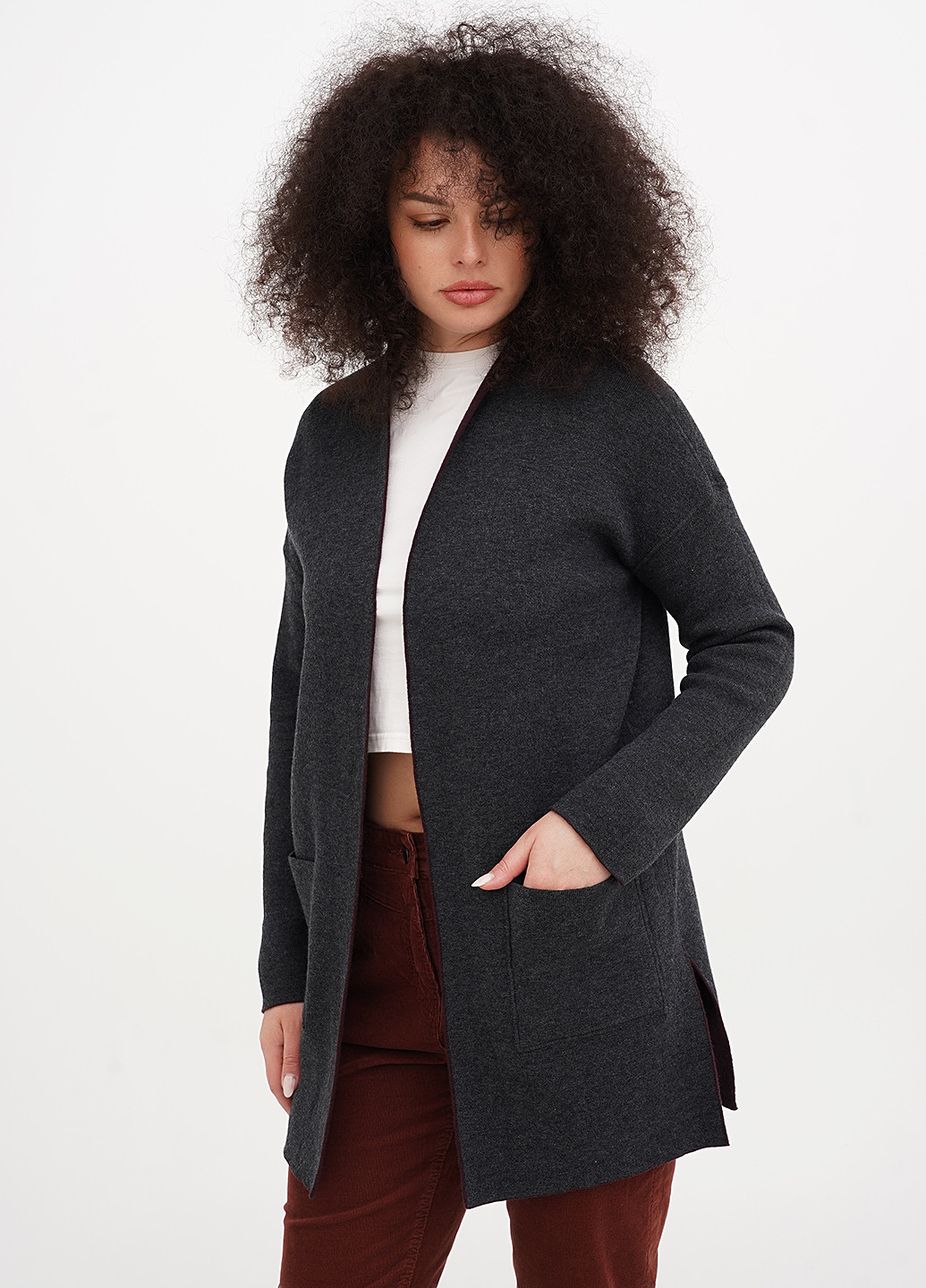 Разноцветный демисезонный кардиган Jill