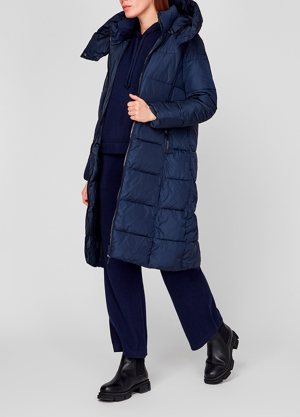 Темно-синяя зимняя куртка CMP WOMAN COAT ZIP HOOD