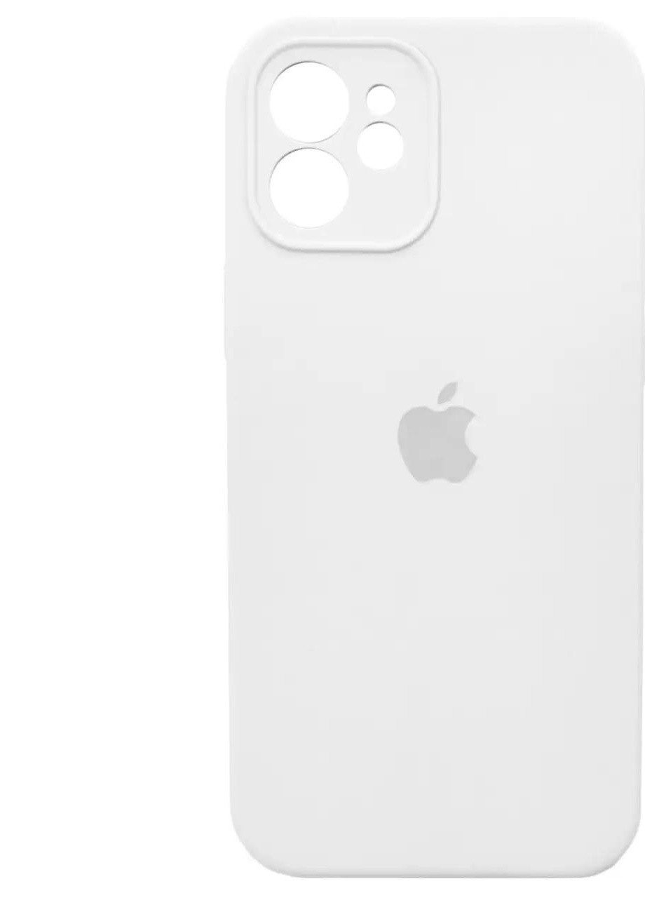 Силиконовый Чехол Накладка Закрытая Камера Silicone Case Full Camera Для iPhone 12 White No Brand (254091508)