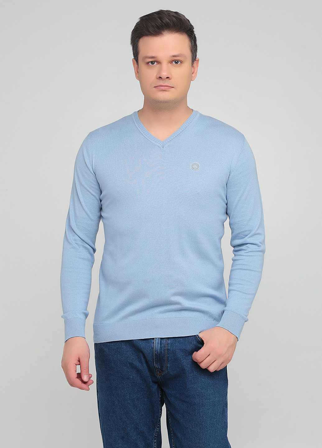 Голубой демисезонный пуловер пуловер Benson & Cherry