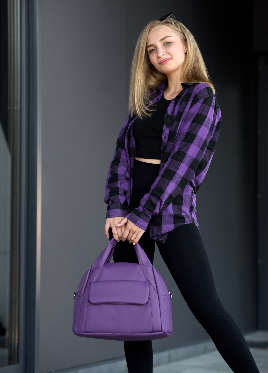 Жіноча спортивна сумка Vogue фіолетова Sambag (254462772)