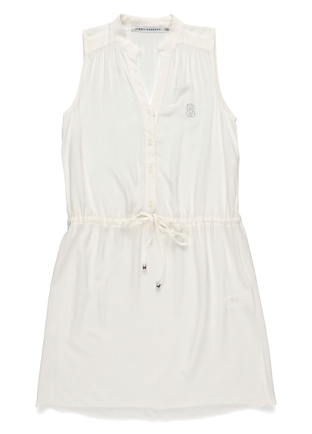 Молочное кэжуал платье рубашка Jimmy Sanders однотонное