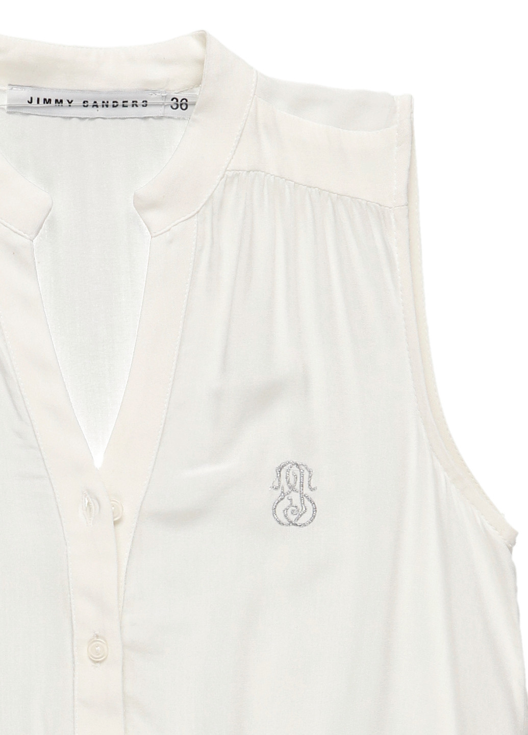 Молочное кэжуал платье рубашка Jimmy Sanders однотонное