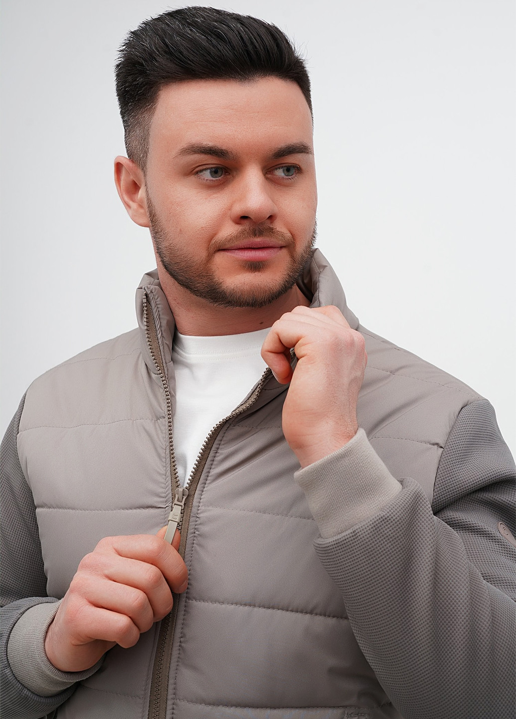 Темно-бежевая демисезонная куртка Trend Collection