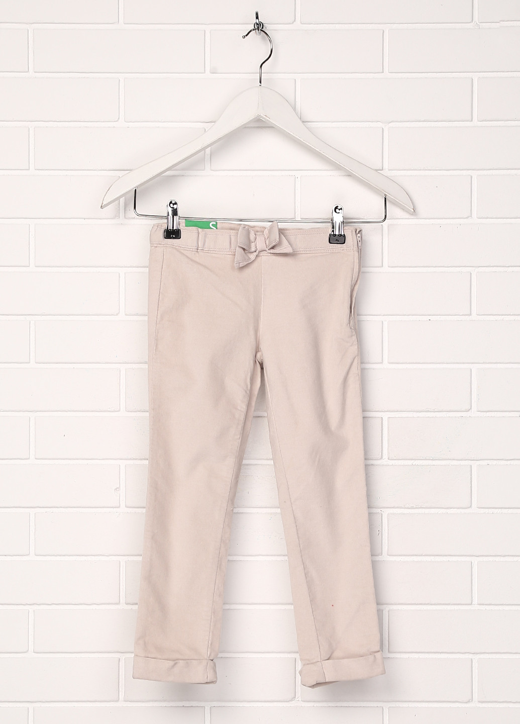 Молочные кэжуал демисезонные брюки United Colors of Benetton