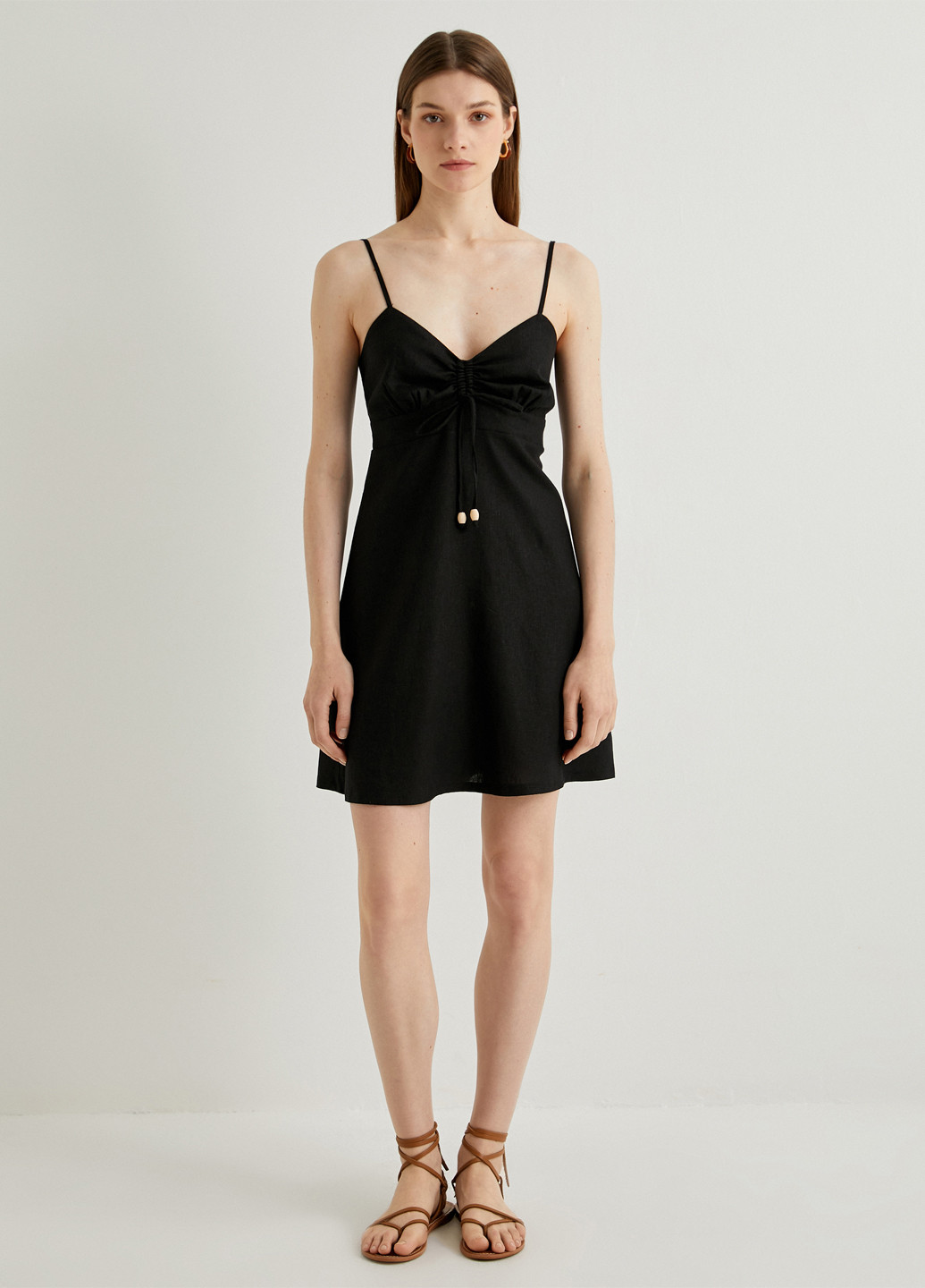 Чорна святковий, кежуал сукня а-силует KOTON однотонна