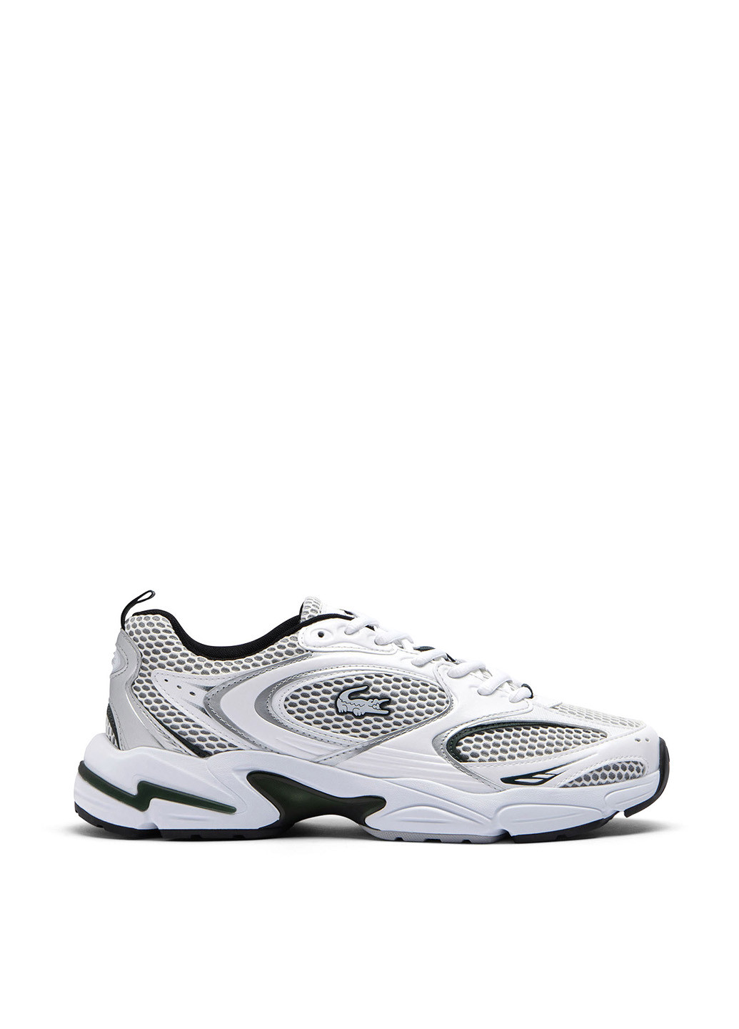 Белые демисезонные кроссовки Lacoste