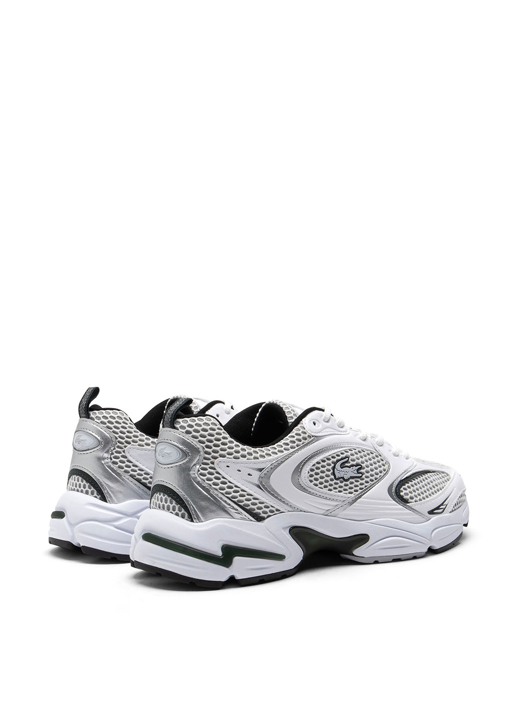 Белые демисезонные кроссовки Lacoste