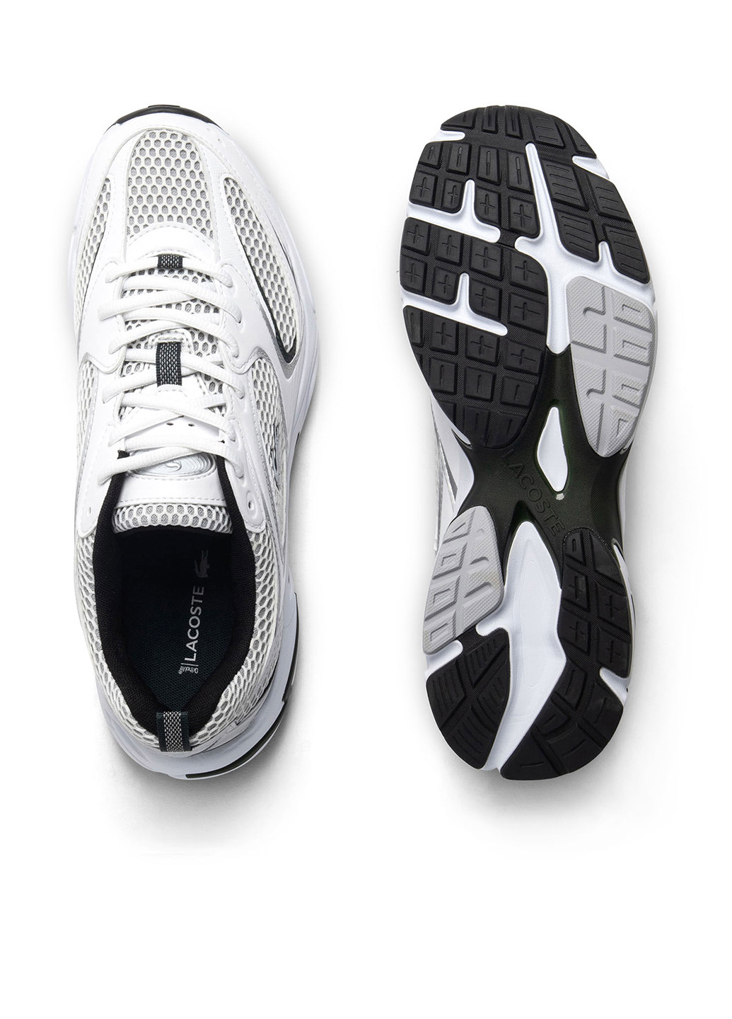 Белые демисезонные кроссовки Lacoste