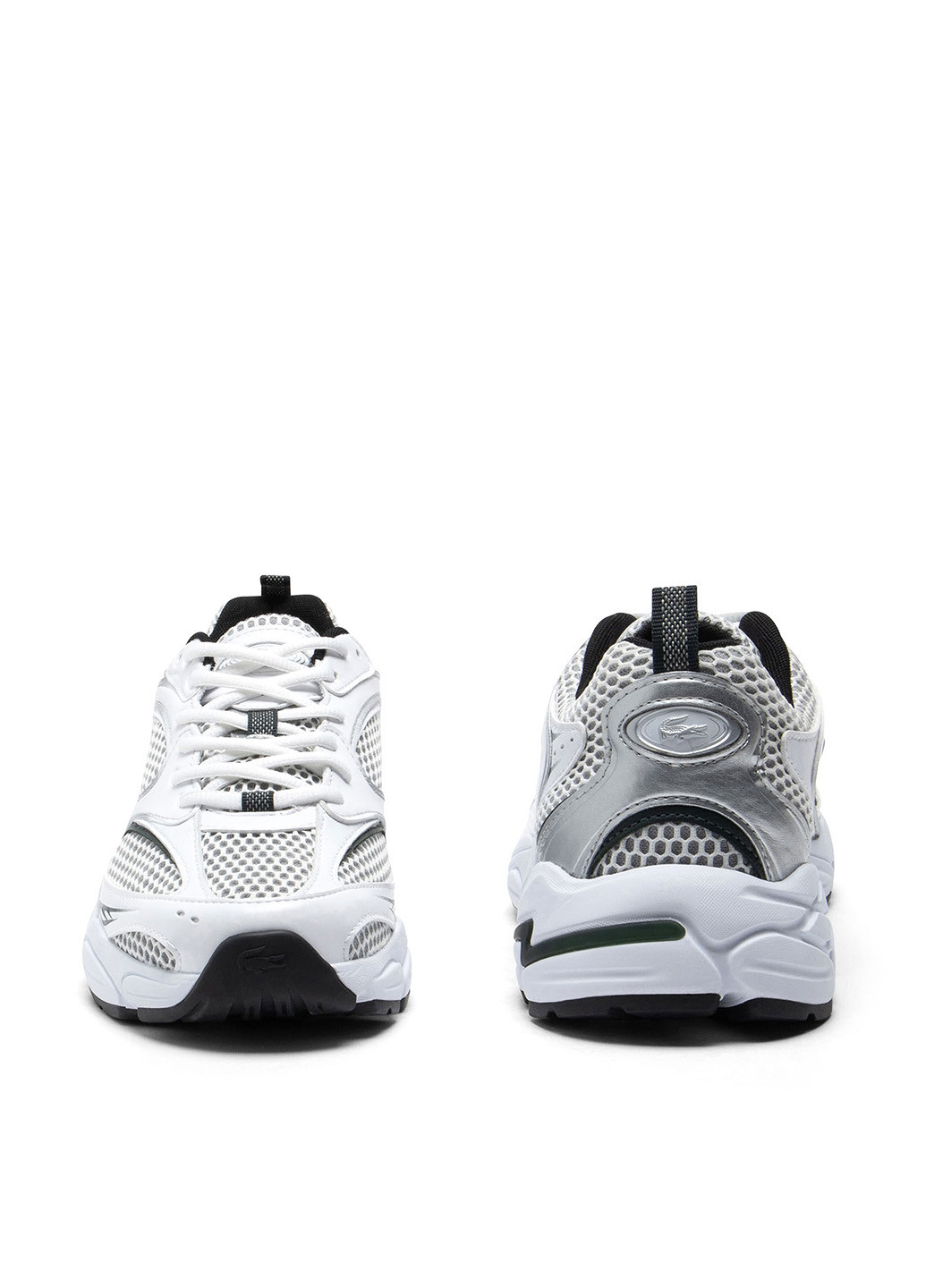 Белые демисезонные кроссовки Lacoste