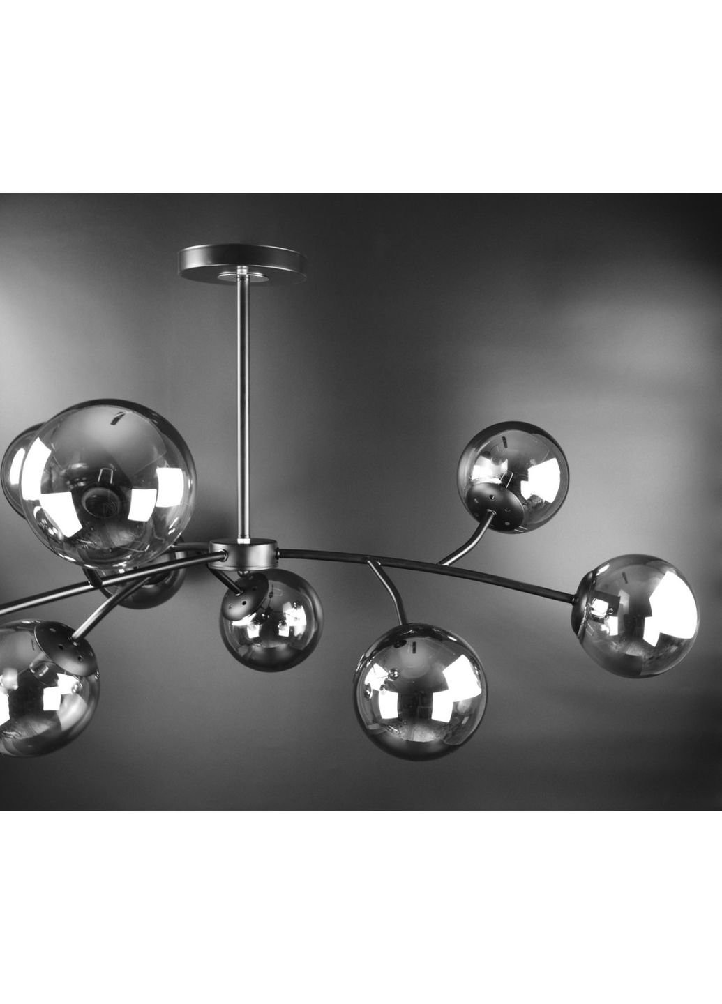 Люстра стельова на 9 лампочок K21/9-bk-gr Чорний 35х100х100 см. Sunnysky (253629204)