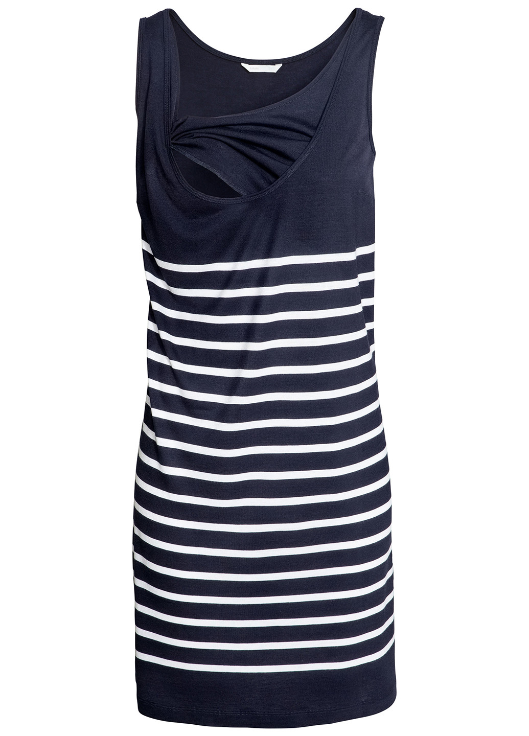 Темно-синее кэжуал платье для кормящих платье-майка H&M в полоску