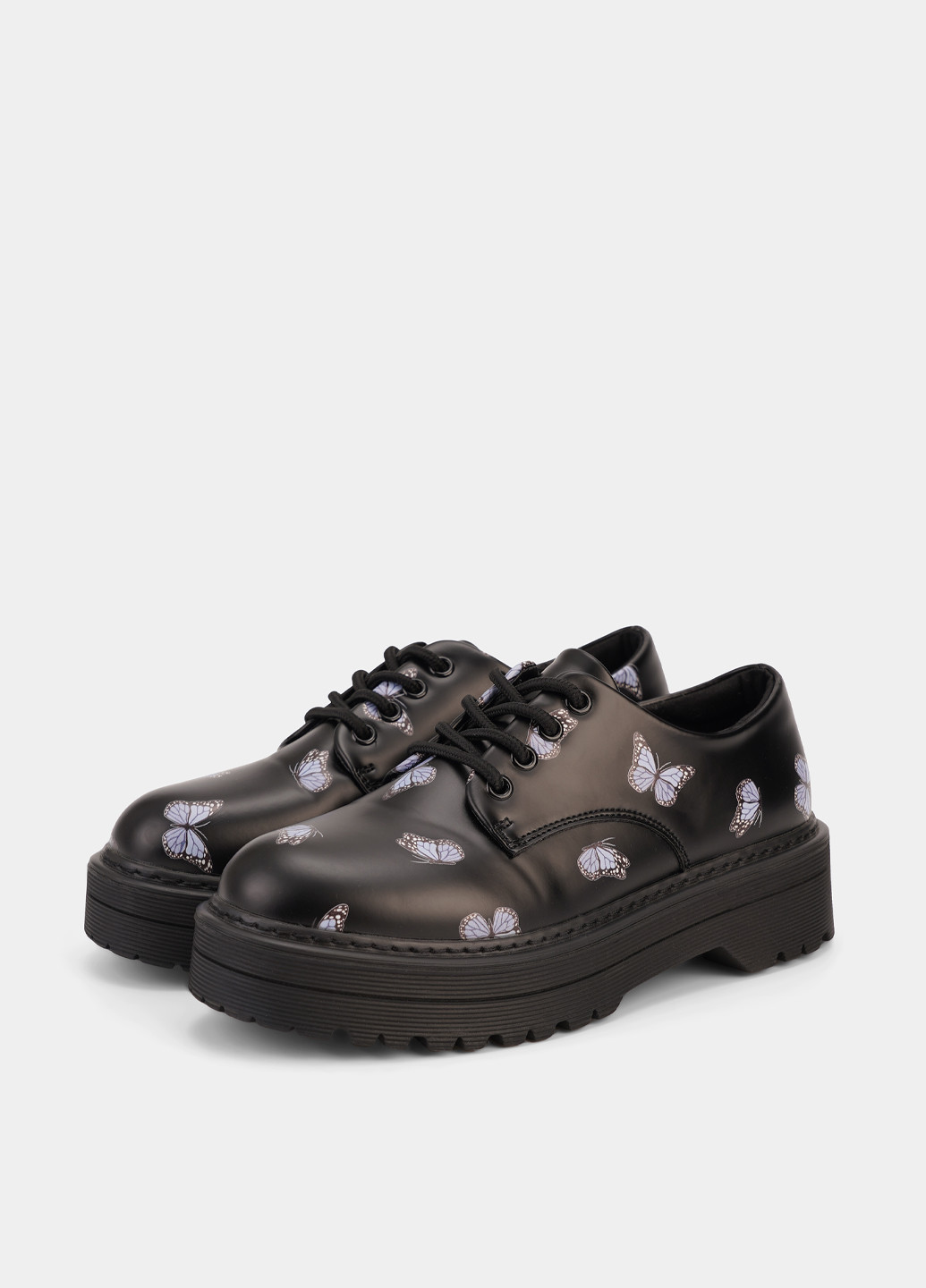 Cropp Туфли черный з искусственная кожа, полиуретан, турция — демисезон (319310427)