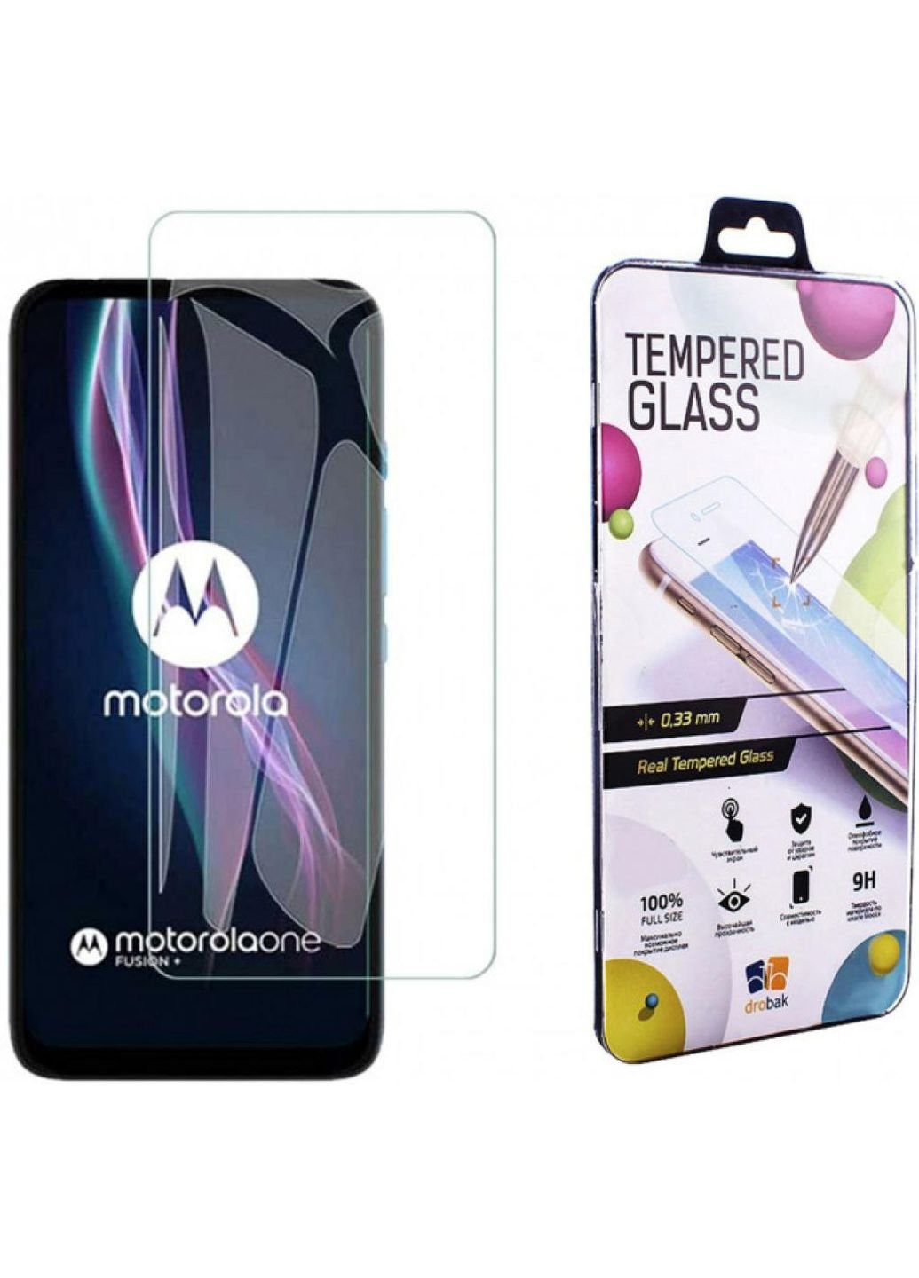 Скло захисне Motorola One Fusion+ (232317) (232317) Drobak (252369148)
