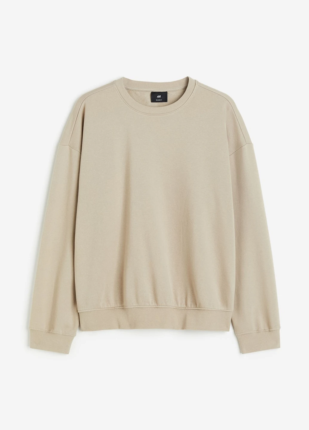 Бежевий світшот H&M однотонний без декору (300466243)