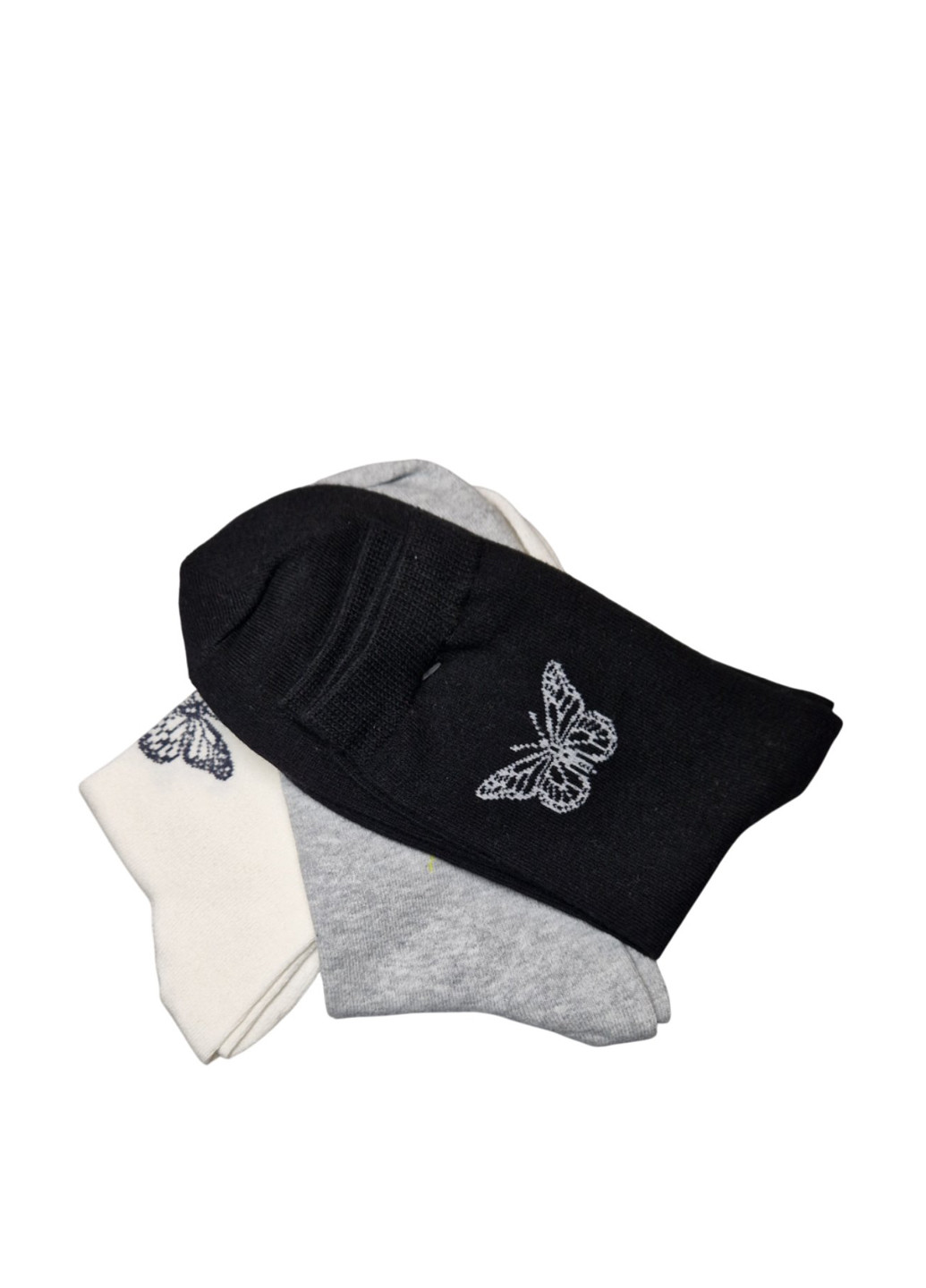 Комбіновані шкарпетки (3 пари) C&A метелики (341560813)