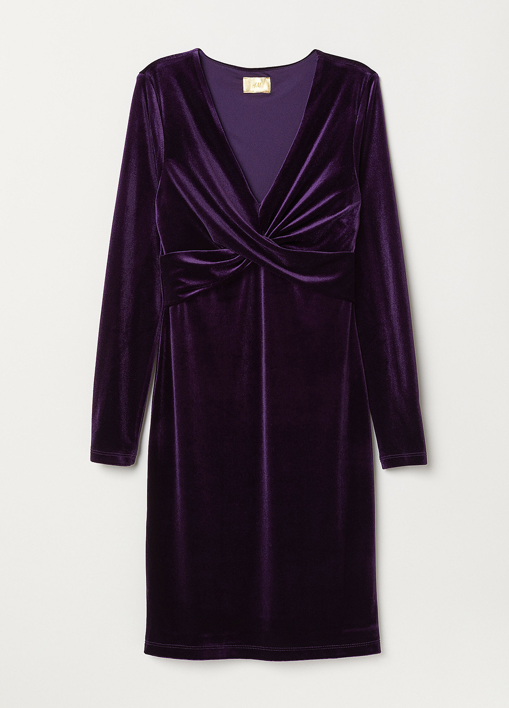 Фиолетовое кэжуал платье а-силуэт H&M однотонное