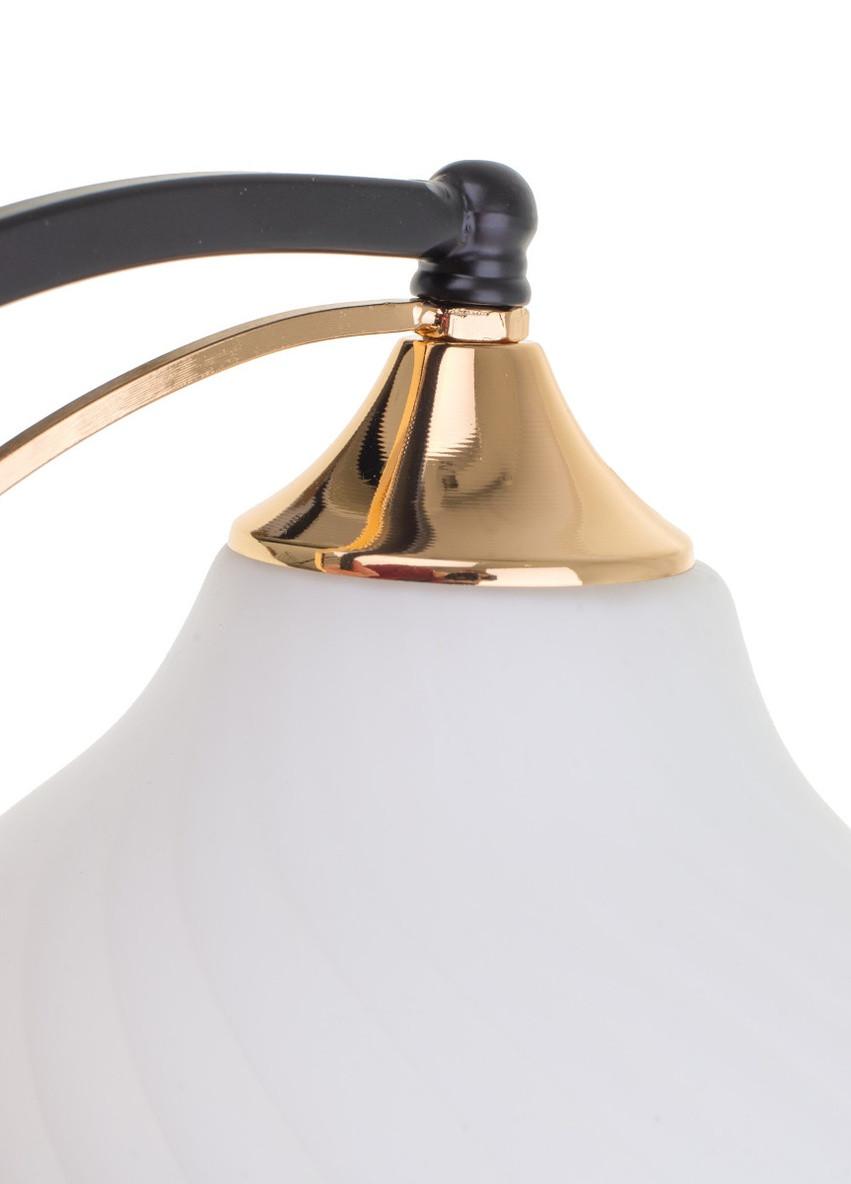 Настольная лампа декоративная черная с белым LK-712T/1 E27 BK+FG Brille (253881891)
