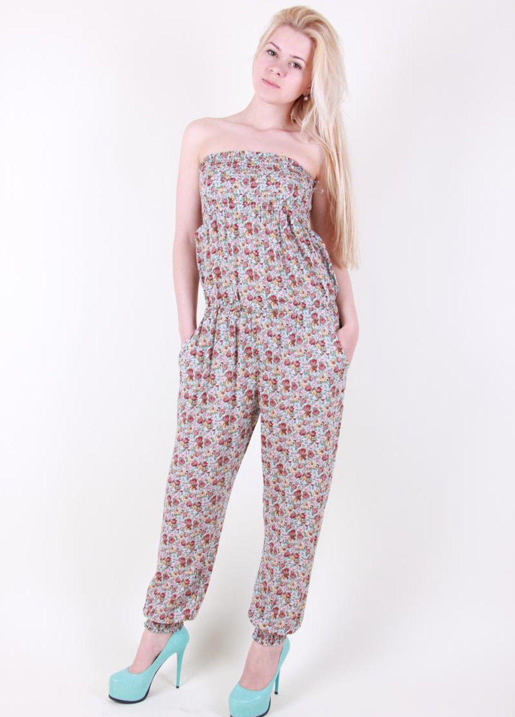 Комбинезон Marina комбинезон-брюки цветочный комбинированный кэжуал