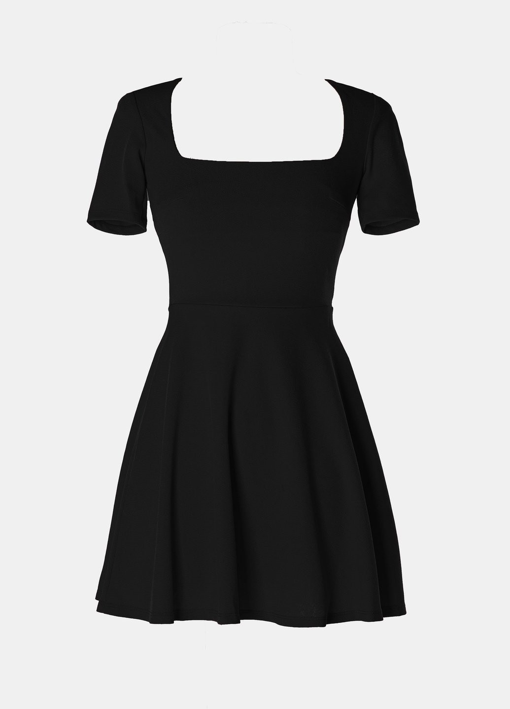 Черное кэжуал платье клеш Gepur однотонное