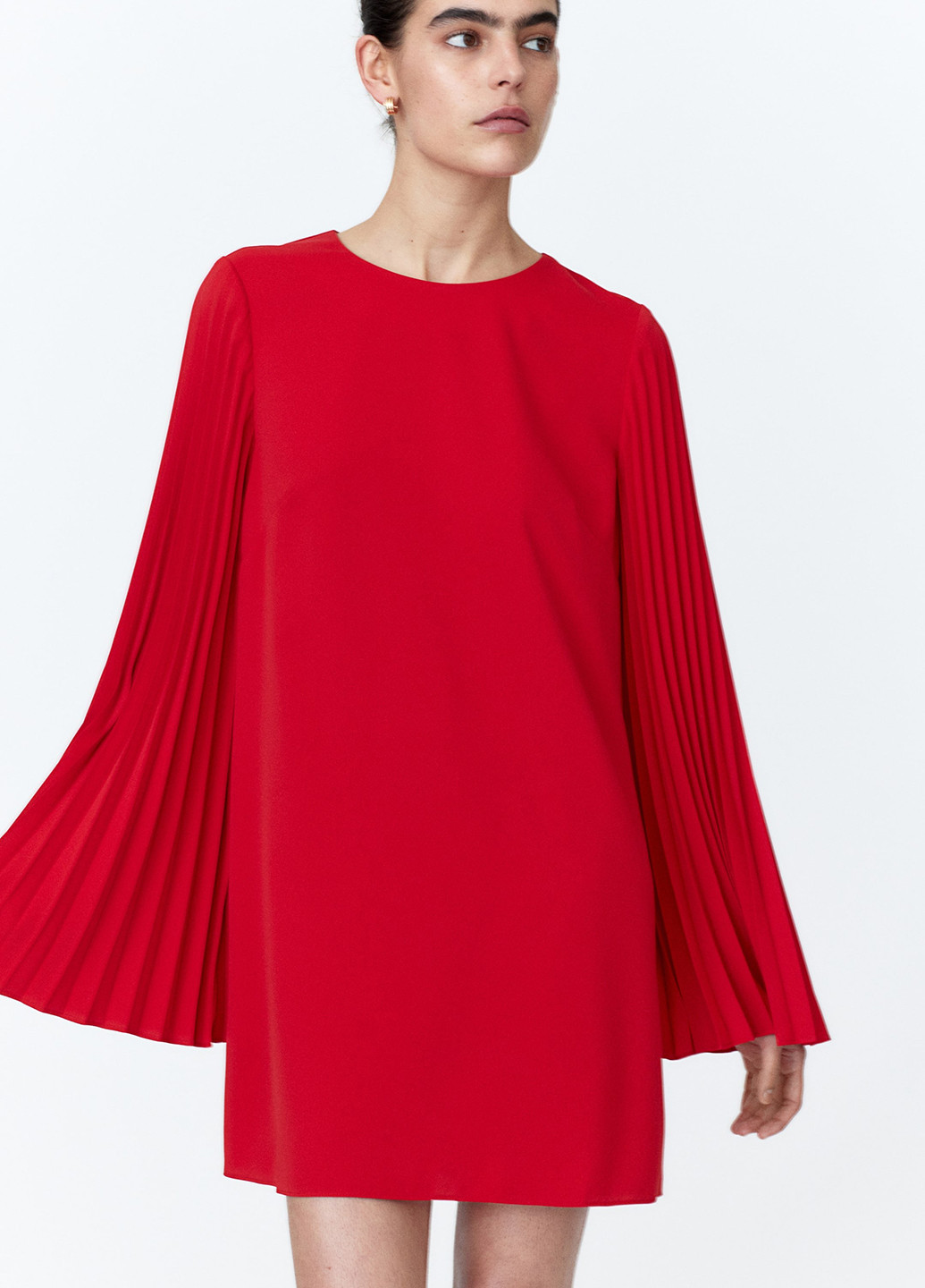 Червона святковий, кежуал сукня H&M однотонна