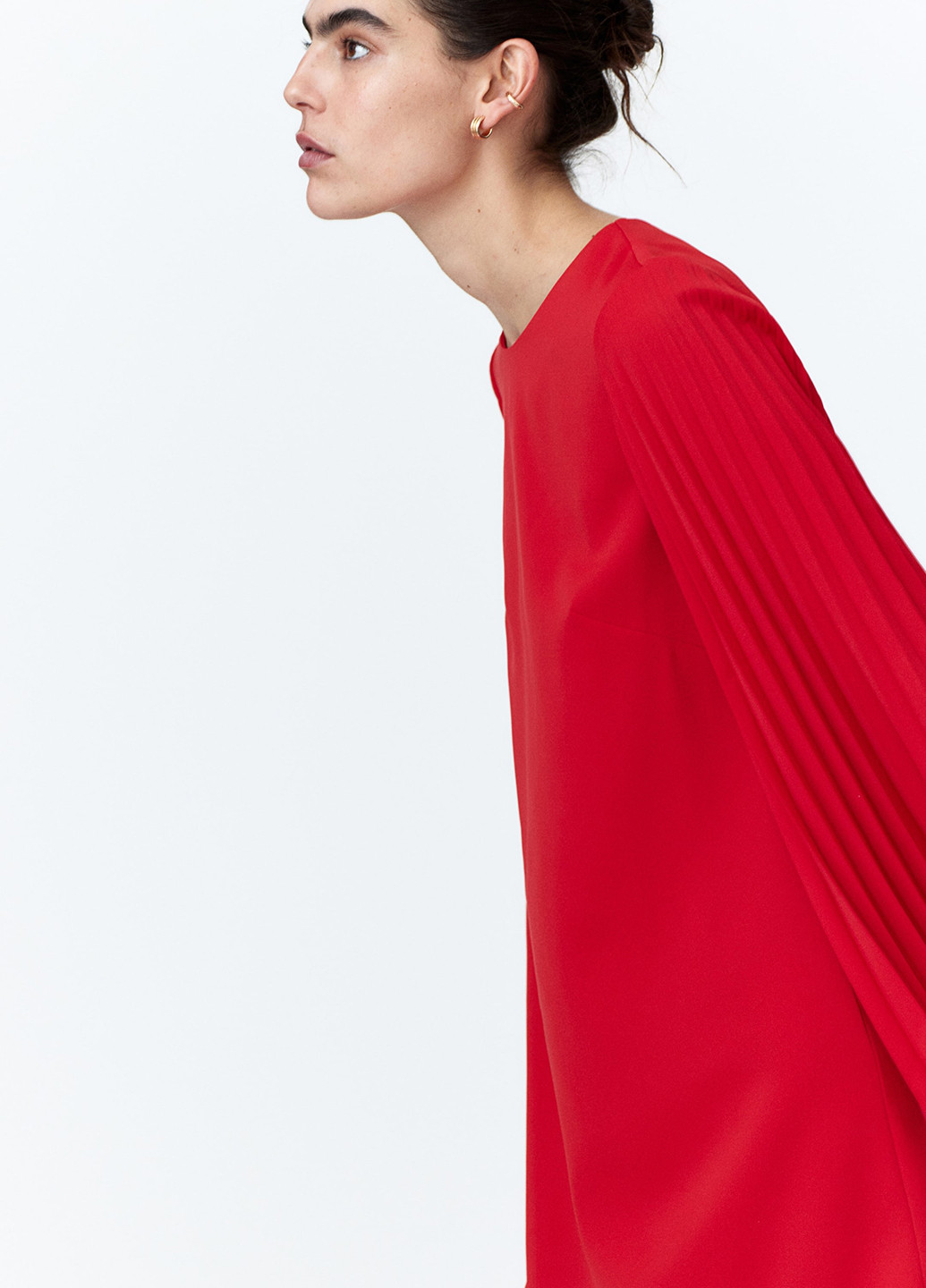 Червона святковий, кежуал сукня H&M однотонна