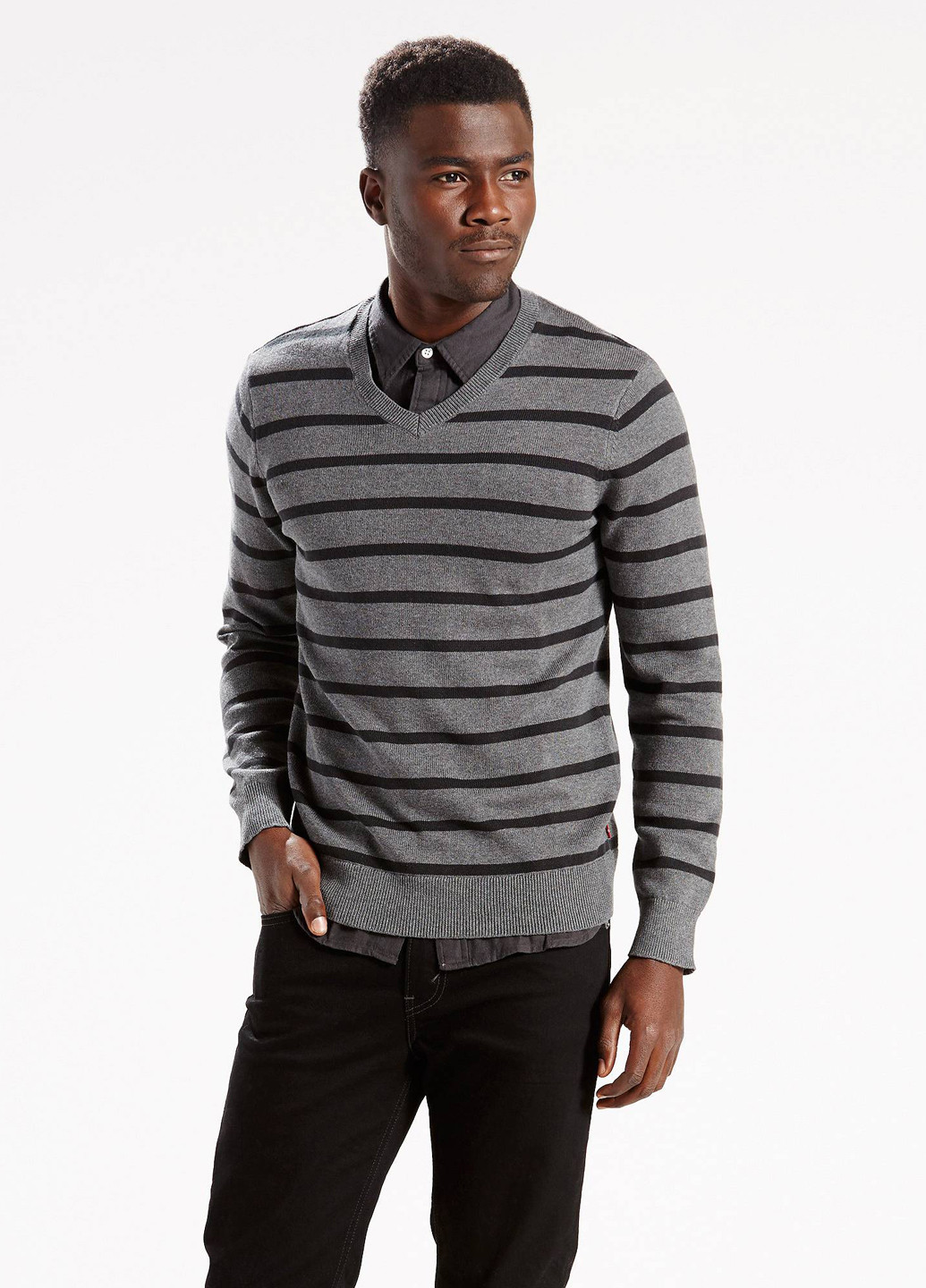 Серый демисезонный пуловер пуловер Levi's