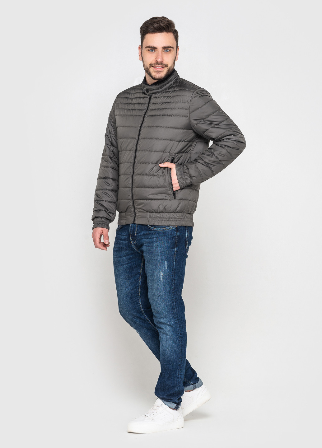 Оливковая (хаки) демисезонная куртка KTL&Kattaleya