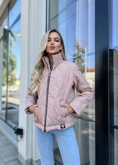 Бежевая демисезонная куртка Moni&co