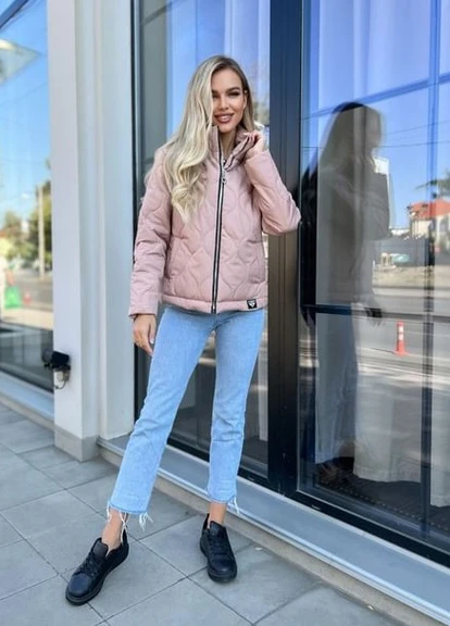 Бежевая демисезонная куртка Moni&co