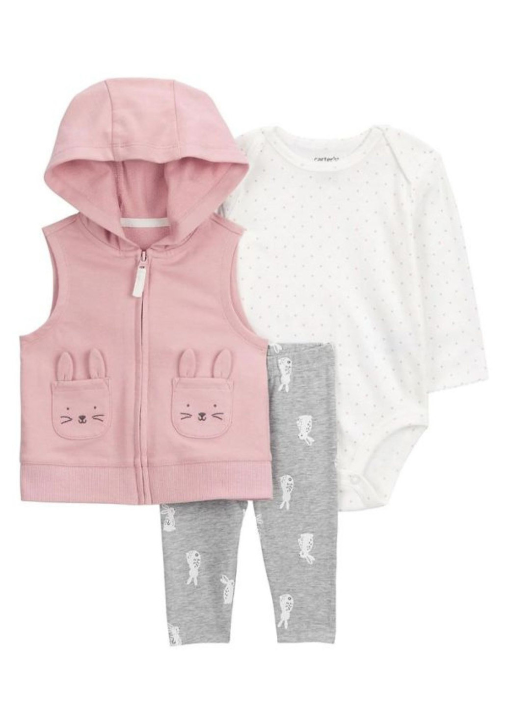 Комбинированный демисезонный комплект (жилет, боди, брюки) Carter's