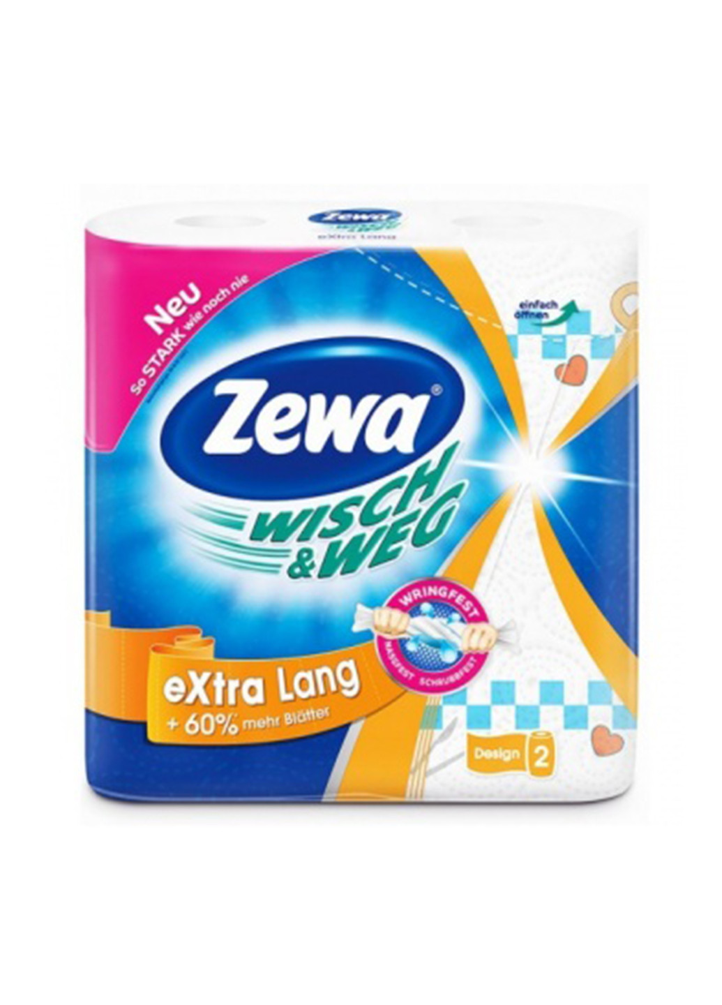 Бумажные полотенца Wisch&Weg Design (2 рулона) Zewa (151347051)