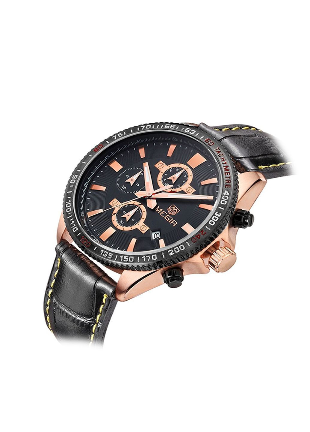 Часы Gold Black MG3001 Megir (349498846)