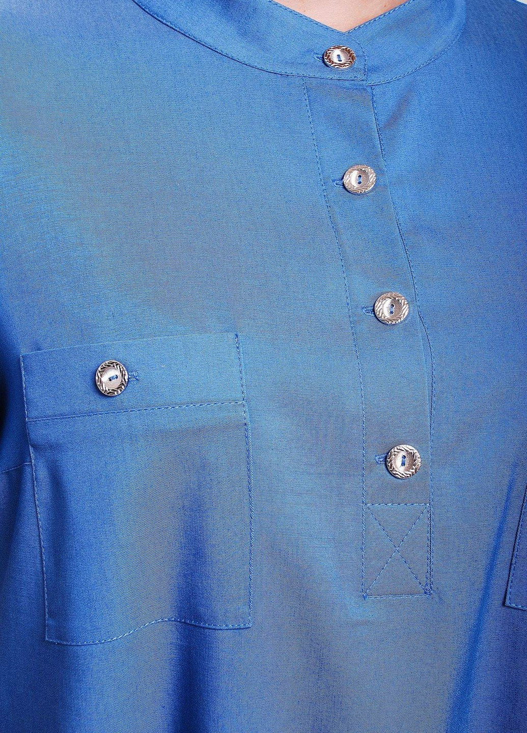 Голубое кэжуал платье джинсовое джина голубое Tatiana однотонное