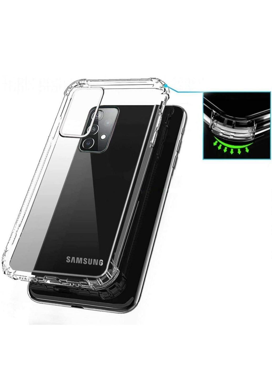 Чехол для мобильного телефона Anti-Shock Samsung Galaxy A52 SM-A525 Clear (706071) BeCover (252570088)
