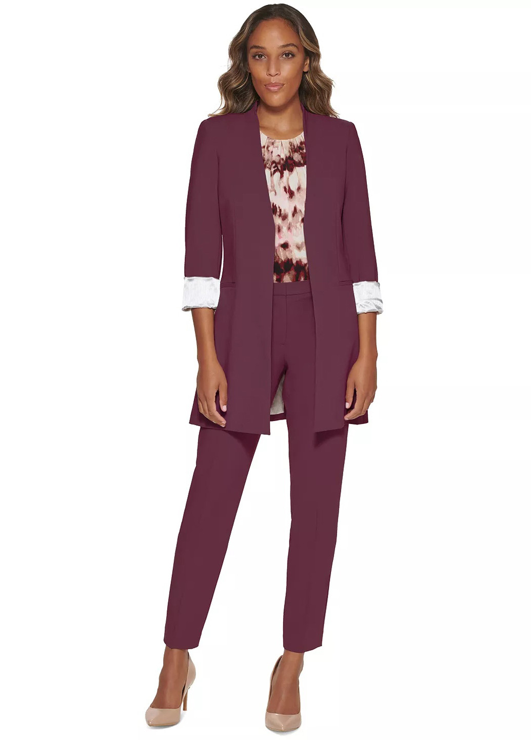 Фиолетовый женский жакет Calvin Klein однотонный - демисезонный