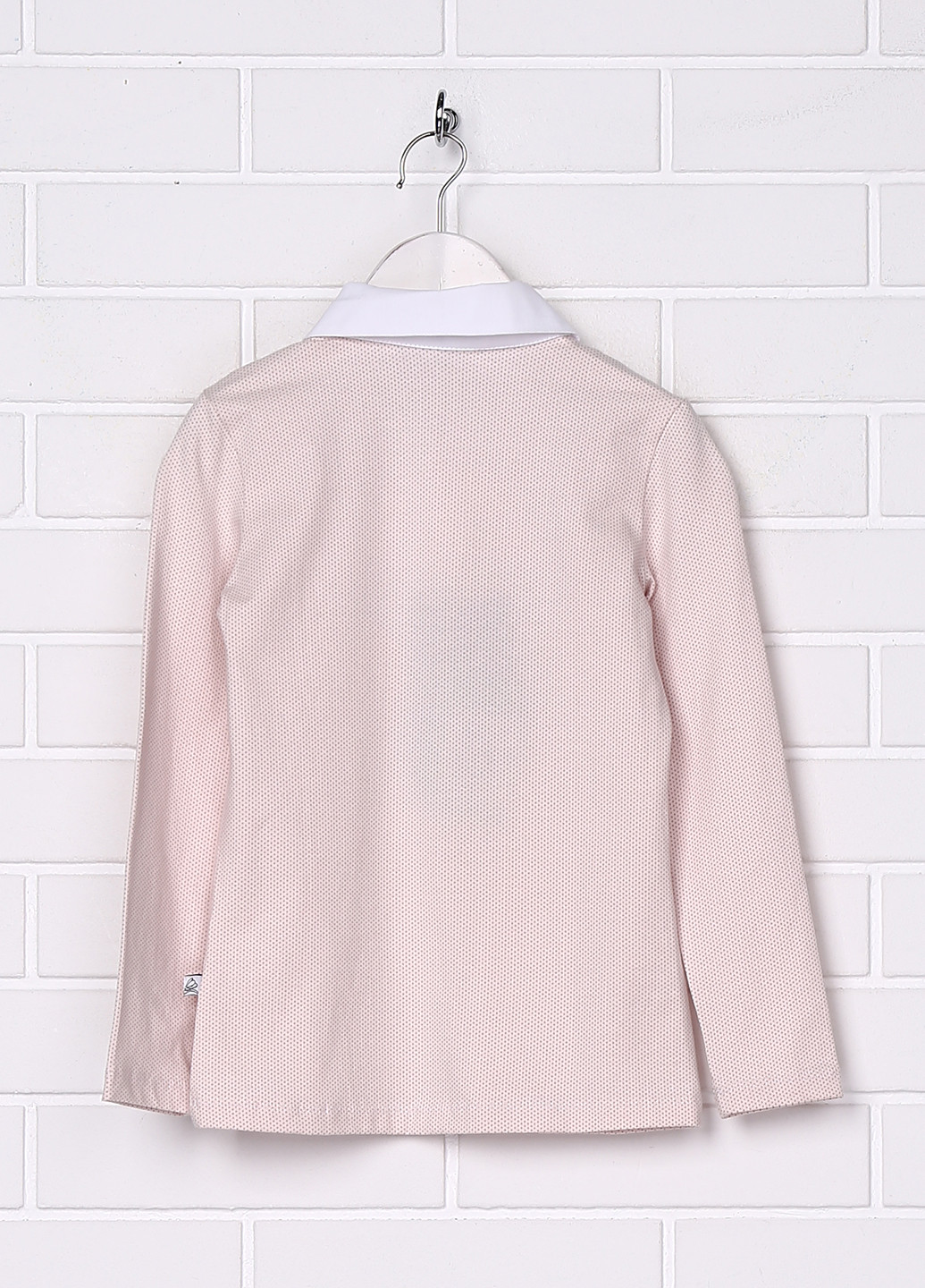 Бледно-розовая в горошек блузка с длинным рукавом Sasha демисезонная