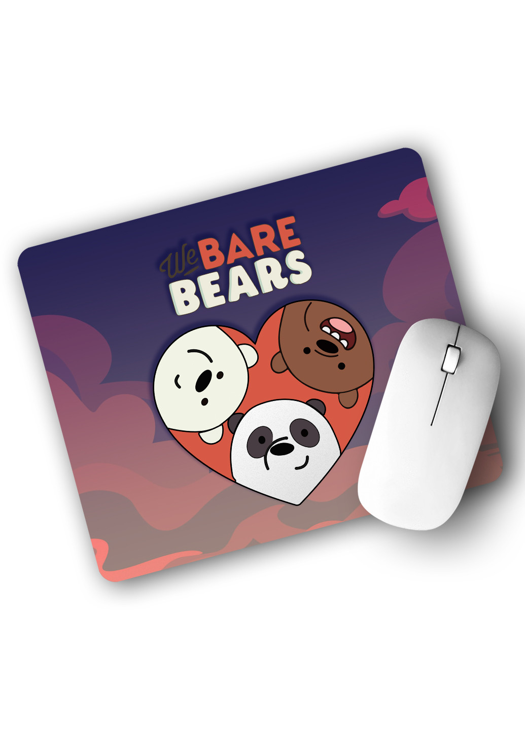Килимок для мишки Вся правда про ведмедів (We Bare Bears) (25108-2669) 22х18 см MobiPrint (222995192)