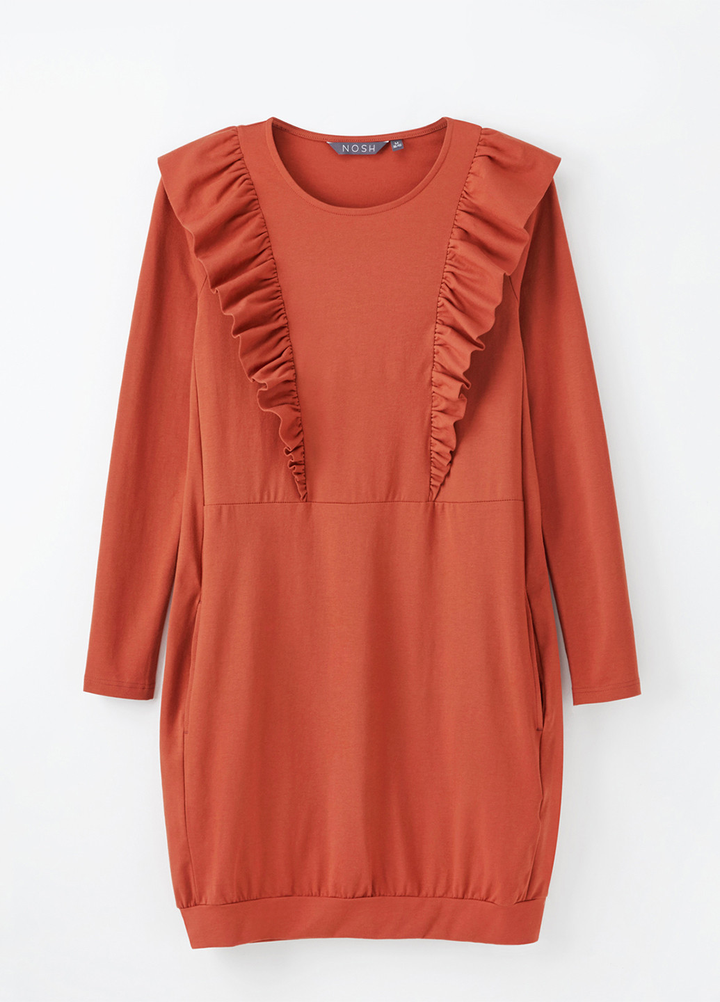 Теракотова кежуал сукня сукня-світшот NOSH однотонна