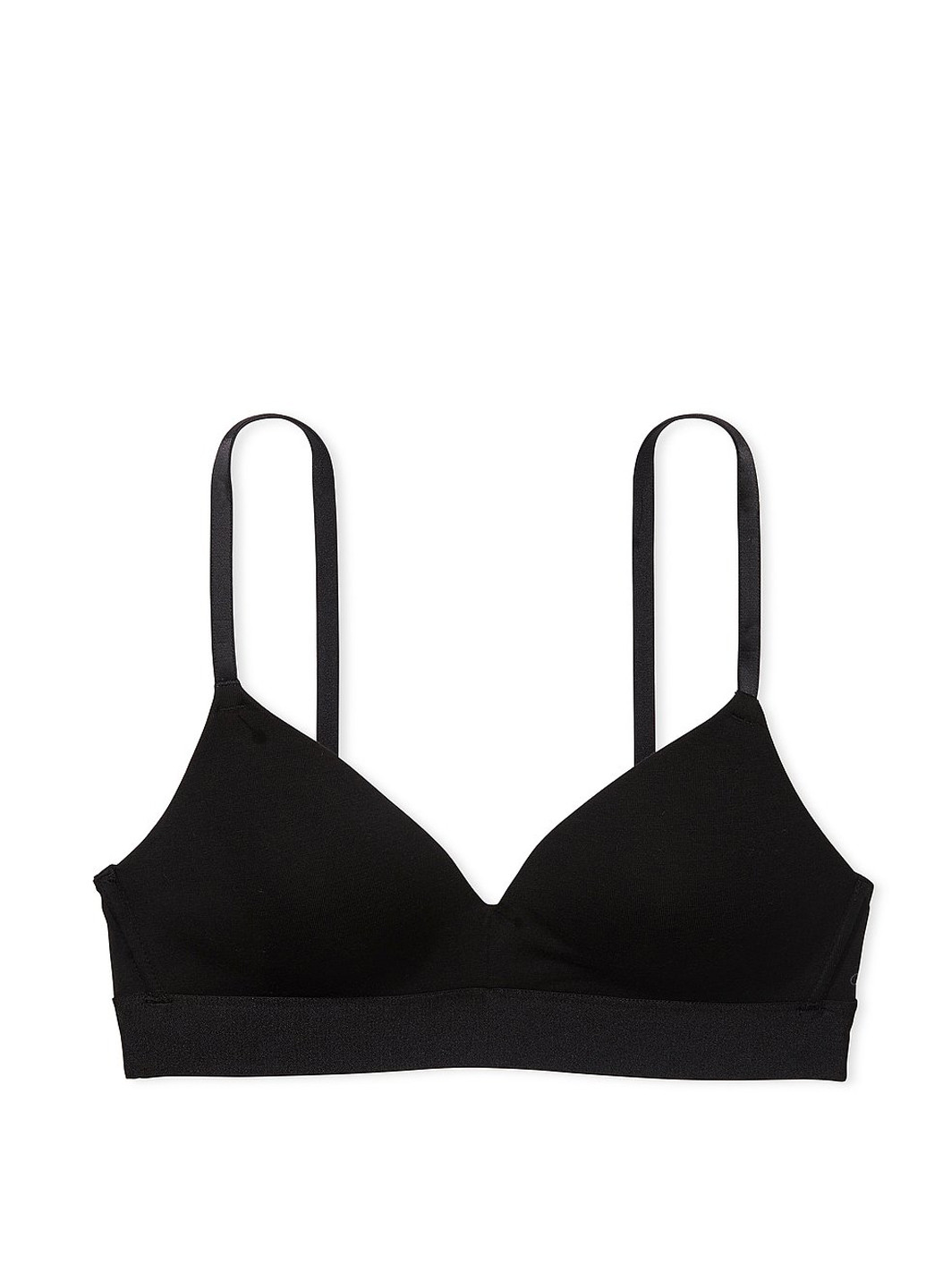 Чорний безшовний бюстгальтер Victoria's Secret без кісточок поліамід