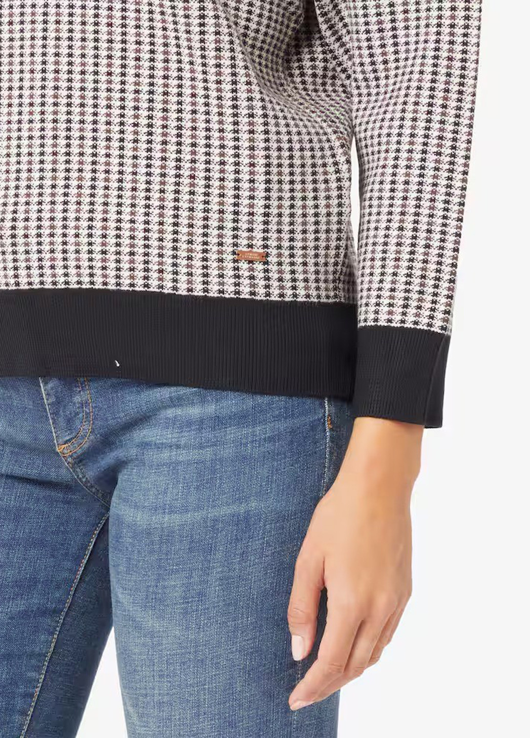 Комбинированный демисезонный пуловер пуловер Armani Exchange