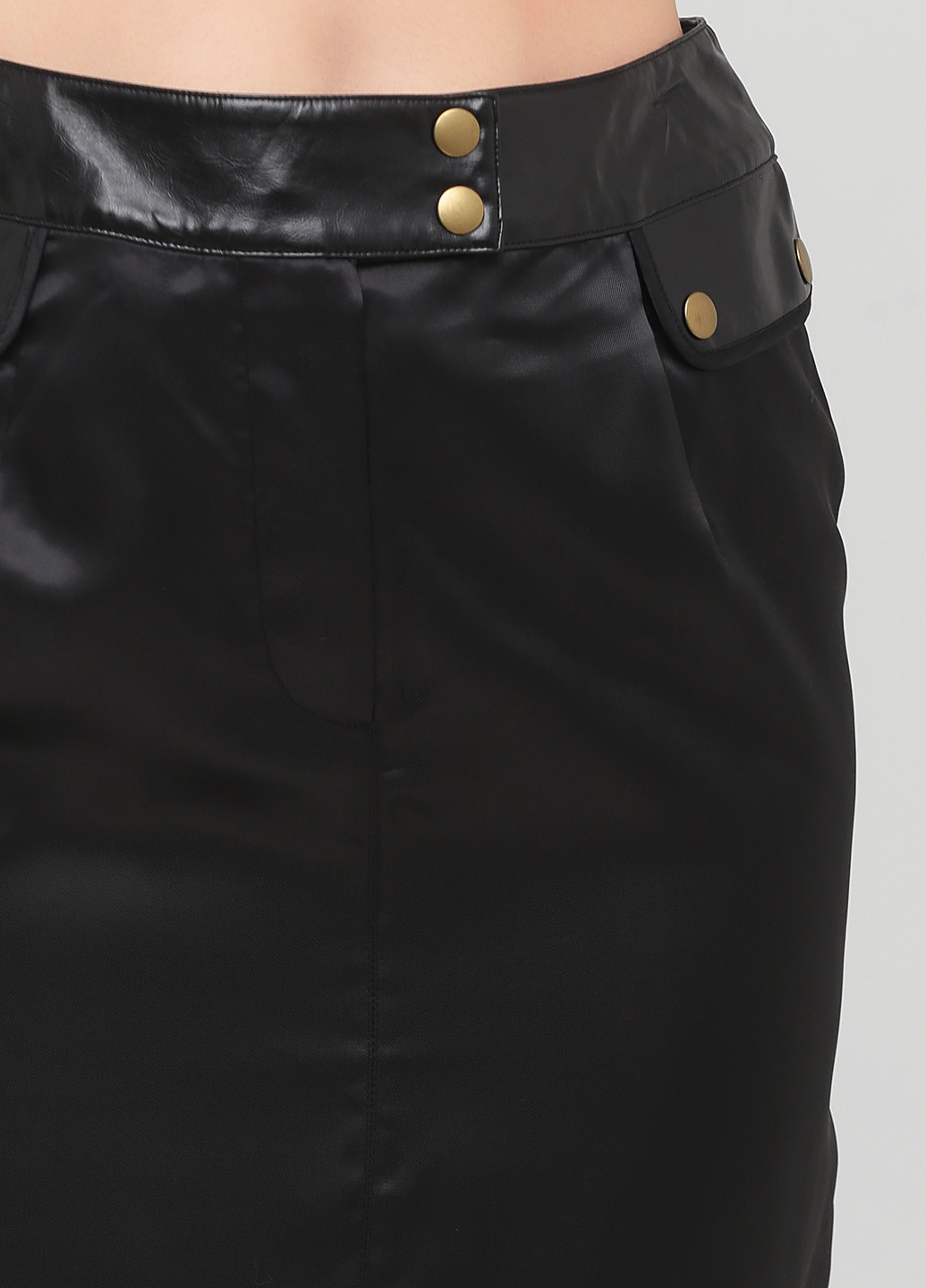Черная кэжуал однотонная юбка The J. Peterman Company а-силуэта (трапеция)