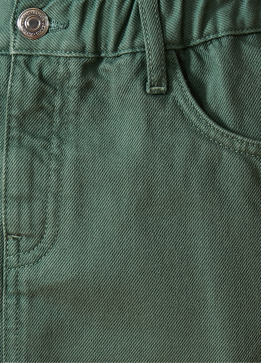 Оливковая (хаки) кэжуал однотонная юбка KOTON