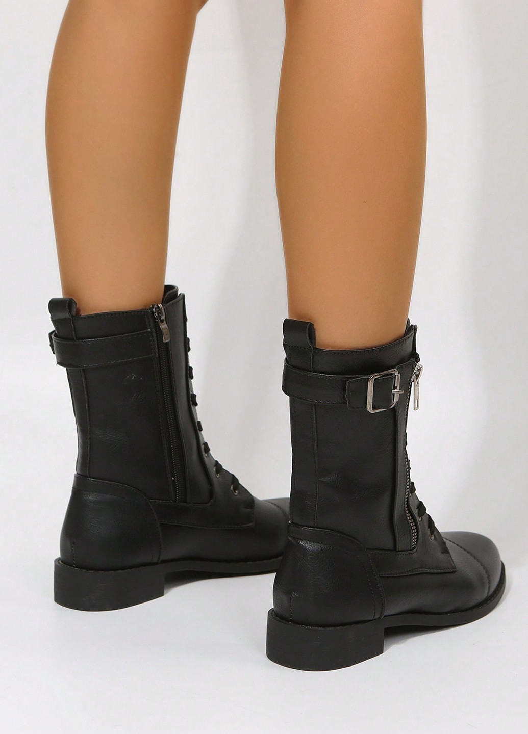 Черные кэжуал осенние ботинки SHEIN
